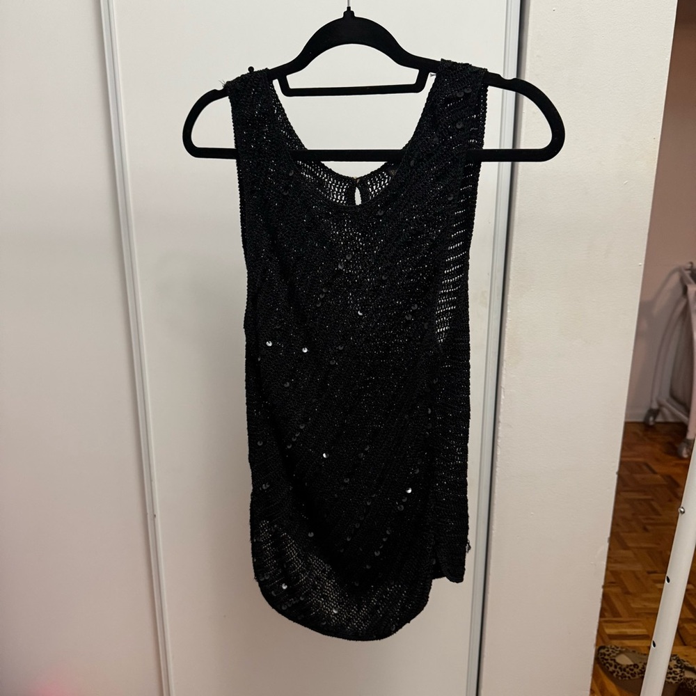 PARISCOPE Knit Sequin Tank top